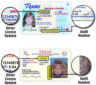 tx driver license number format